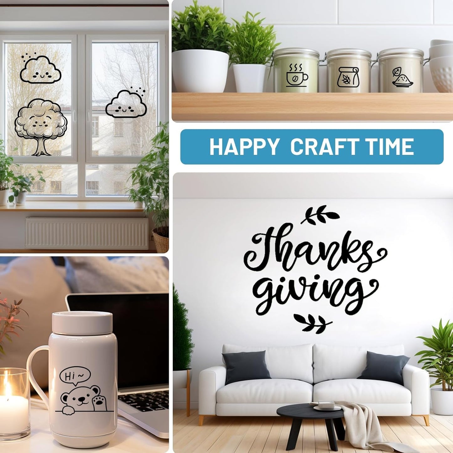 Black Permanent Vinyl, 12'' x 50FT Black Adhesive Vinyl Roll for Cricut All Cutting Machine, Outdoor Permanent Vinyl for Decor Sticker, Car Cup Decal, Scrapbooking, Signs, DIY