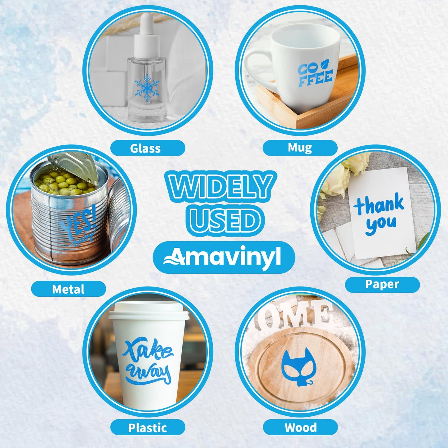 Amavinyl 12'' x 40 FT Gloss Blue Permanent Vinyl for Cricut Silhouette, Blue Sticker Vinyl, Impervious Adhesive Blue Vinyl Roll Weatherproof, Use on Vehicle Cup Glass Decal Outdoor Decor
